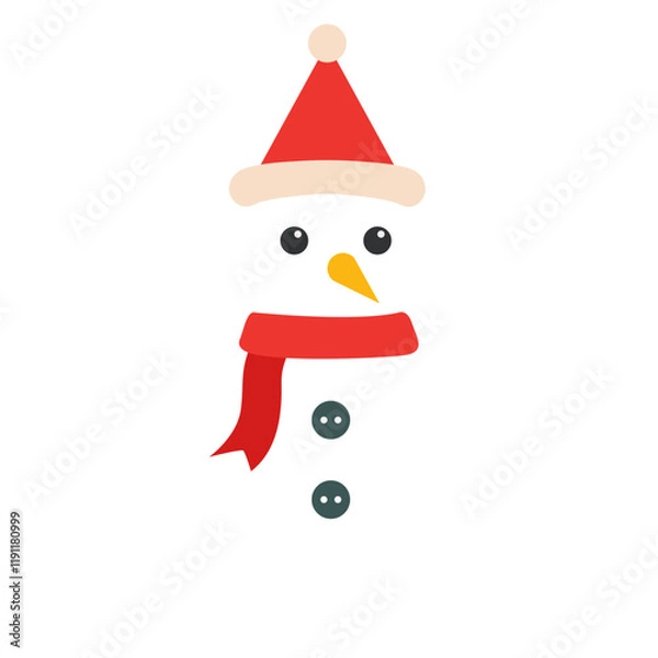 Fototapeta Cute Winter Snowman