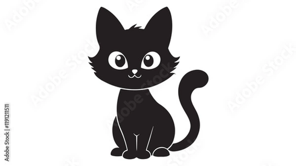 Fototapeta Cat Black Silhouette