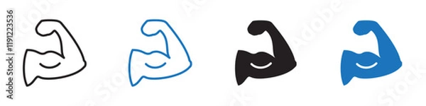 Fototapeta Bicep icon Flat line symbol