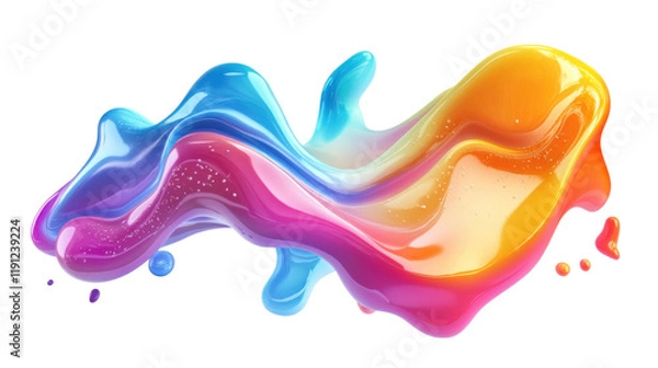 Fototapeta Abstract colorful blob transparent background