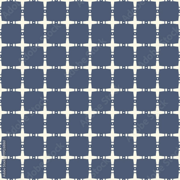 Obraz Neutral blue and cream abstract seamless pattern