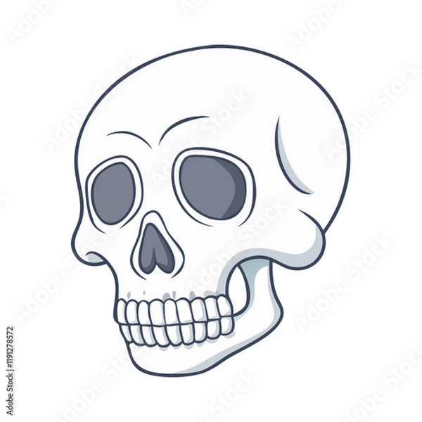 Fototapeta skull vector icon, skull vector illustration - simple illustration of skull, perfect for logos and icons skull