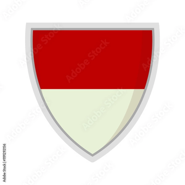 Fototapeta Indonesian National flag shield vector
