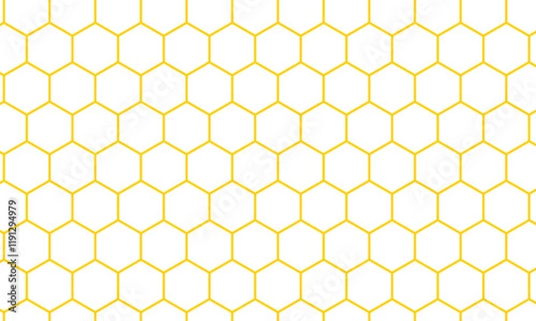 Obraz abstract seamless yellow honeycomb pattern suitable for background.