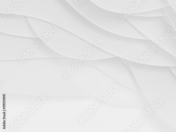 Fototapeta Light gray and white wave flowing modern curve luxury elegant texture with smooth and clean subtle abstract background