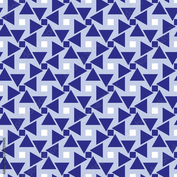 Obraz Blue, periwinkle and white abstract geometric pattern background