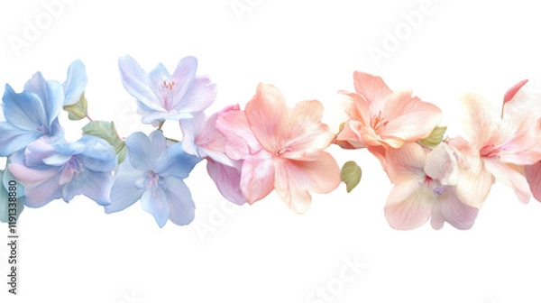 Obraz Colorful spring flowers transparent background