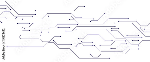 Obraz Abstract digital technology futuristic internet network speed connection white and blue background. Technology background with crossed lines and dots.