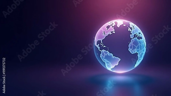 Fototapeta Earth globe on black