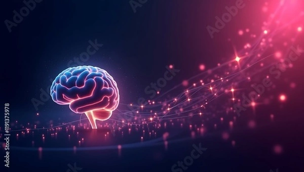 Obraz Holographic Barin Background