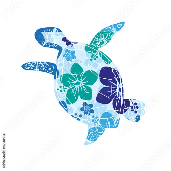 Fototapeta ホヌ / ハワイアンパターン