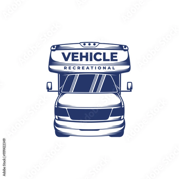 Obraz Recreational Vehicle design vector illustration. Recreational Vehicle logo concept template