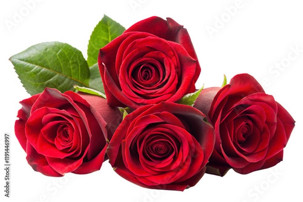 Obraz red roses isolated on white
