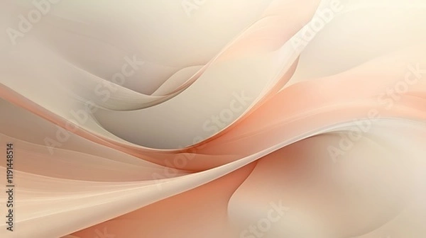 Fototapeta Abstract Peach and Beige Wave Design