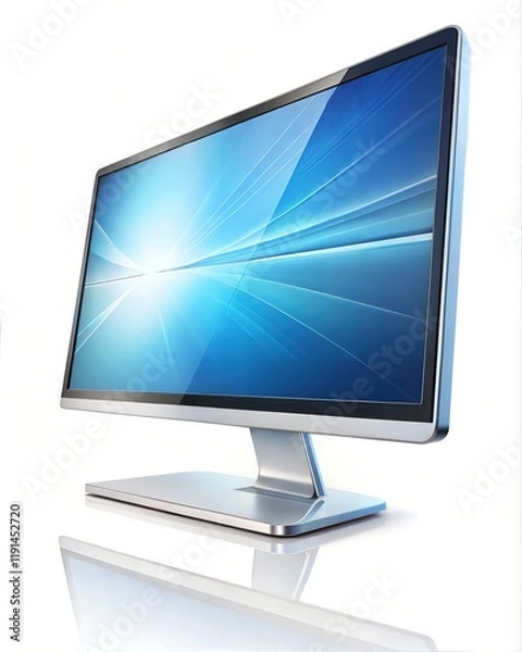 Obraz Modern PC Monitor Display, High-Resolution Screen for a Minimalist Computer Workspace – Technology, Digital Display, and Office Setup