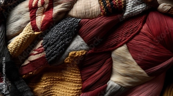 Fototapeta Intricate Textile Tapestry: A Symphony of Colors and Textures