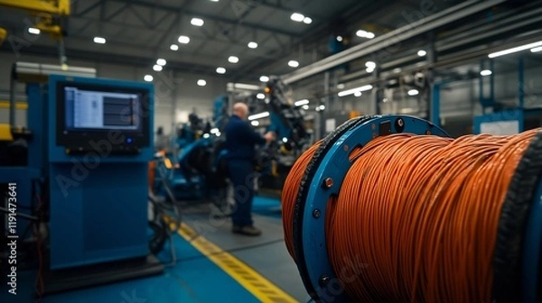 Obraz Industrial Cable Manufacturing: A Glimpse into the Production Process