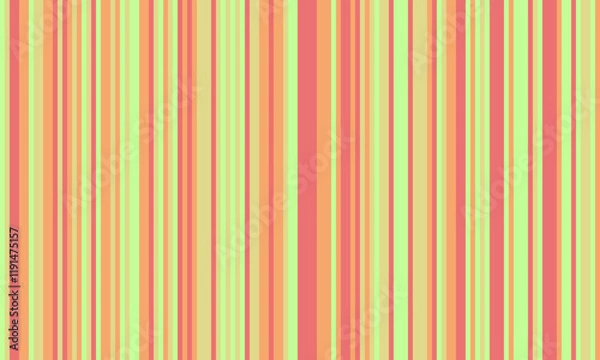 Fototapeta Vibrant vertical stripes in pastel peach, light green, and beige create a cheerful, modern pattern.