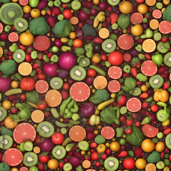 Fototapeta fruit and vegetables background
