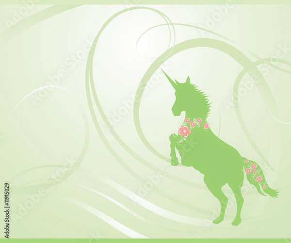 Obraz Green Spring Unicorn