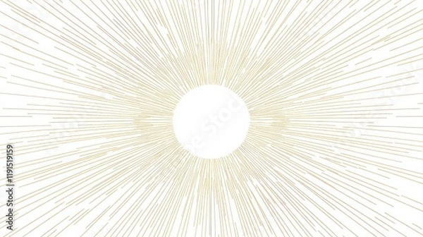 Fototapeta Golden rays burst background, circle center, white space, design element