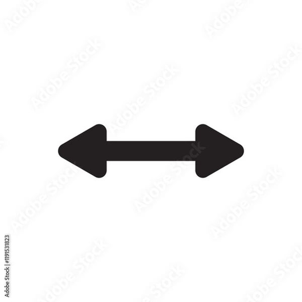 Obraz Left and right expansion arrows. Black color isolated on white background