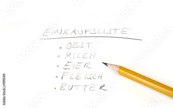 Obraz Einkaufsliste