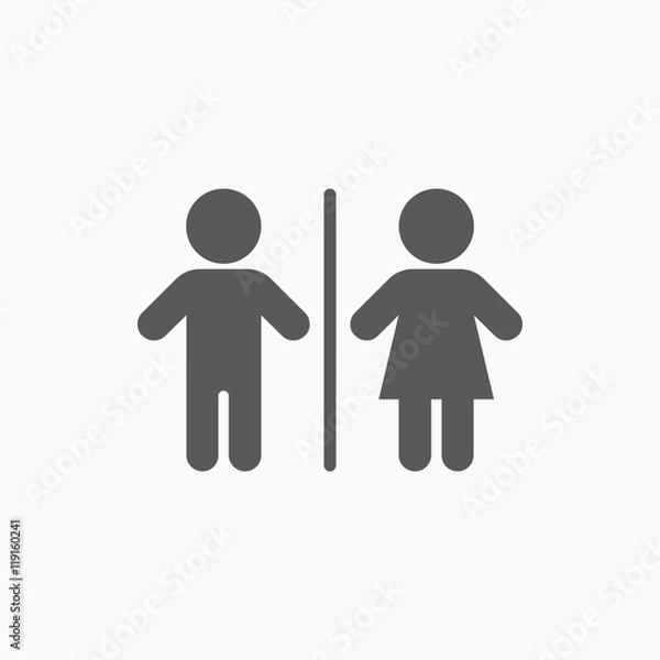 Obraz boy and girl, child icon
