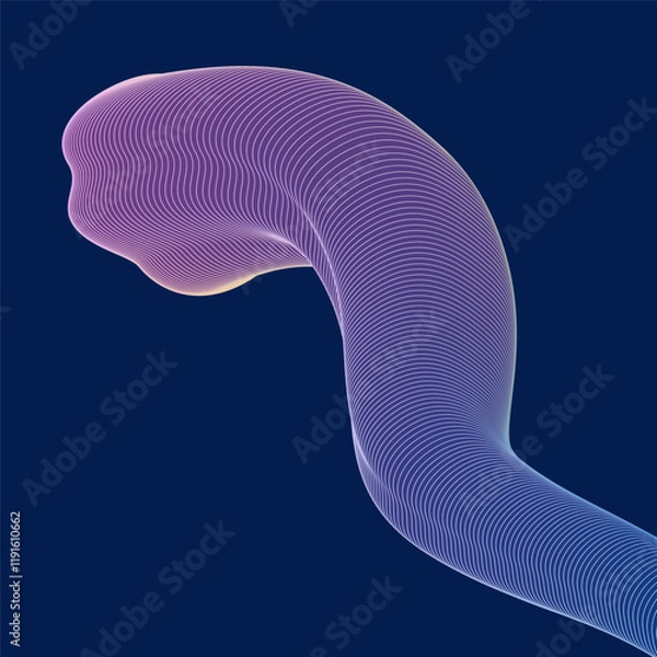 Obraz Lines that makes an abstract organic shape.