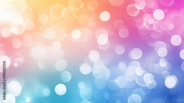 Fototapeta Abstract blurred background with soft pastel colors and bokeh circles.