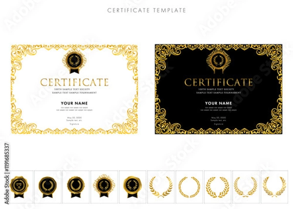 Obraz 賞状２００（横）certificate　award　表彰状　celebration