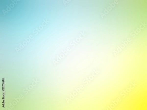Fototapeta Abstract gradient yellow blue colored blurred background