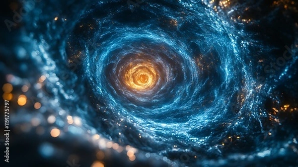 Fototapeta Cosmic vortex swirling, energy, nebula, background, abstract, design