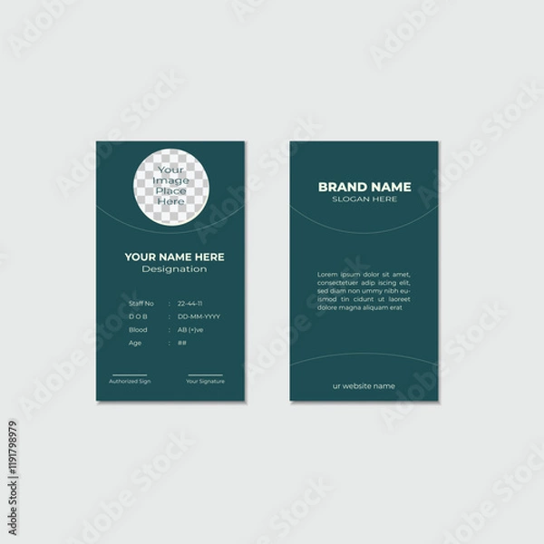 Fototapeta "Professional ID Card Design: Sleek, Modern, and Customizable Templates"