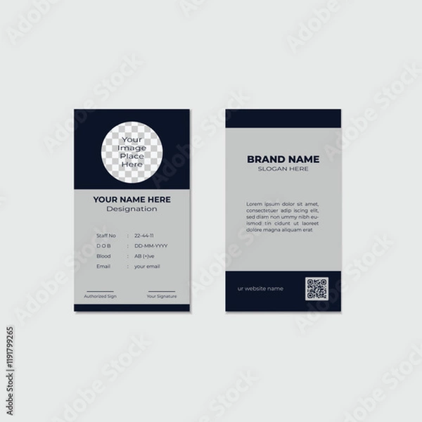 Fototapeta "Professional ID Card Design: Sleek, Modern, and Customizable Templates"