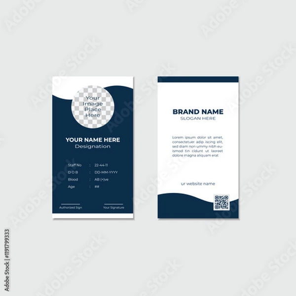 Fototapeta "Professional ID Card Design: Sleek, Modern, and Customizable Templates"