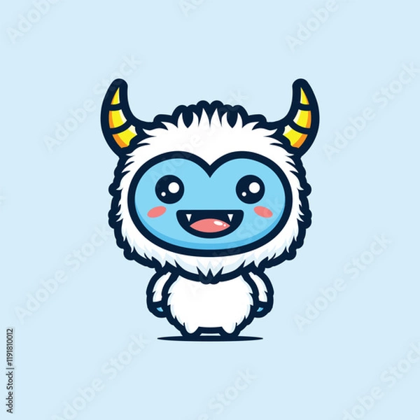 Fototapeta cute chibi yeti