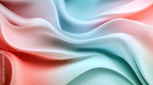 Fototapeta Soft smoke patterns, dreamy flowing textures, 3D illustration