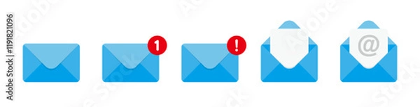 Fototapeta Mail, email, and envelope icon set