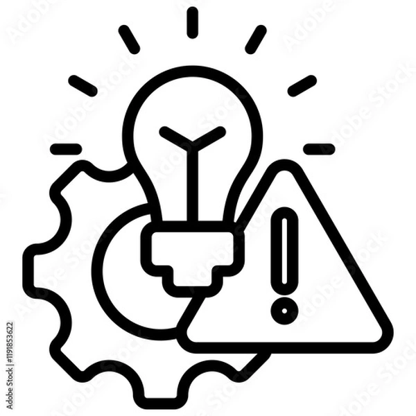 Fototapeta Proactive Troubleshooting Icon Lineal Syle