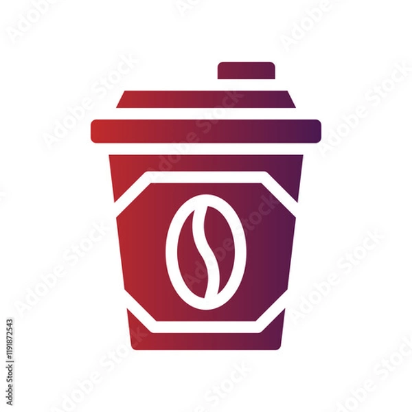 Fototapeta coffee flat gradient icon
