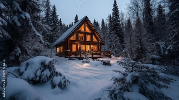 Fototapeta house in the woods