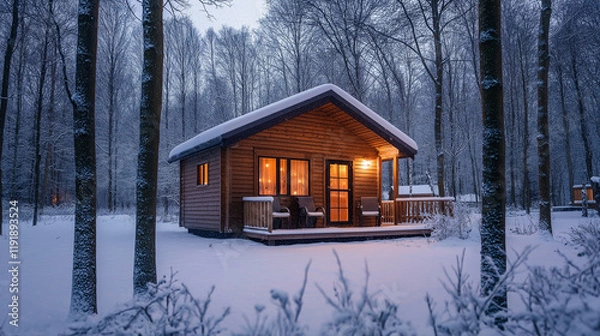 Fototapeta cabin in the woods