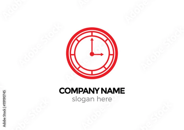 Fototapeta clock company logo