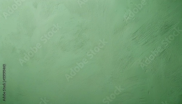 Fototapeta 淡いグリーンの漆喰背景に施された細やかなテクスチャが静けさと心地よさを引き立てるシンプルで落ち着いた空間デザイン
