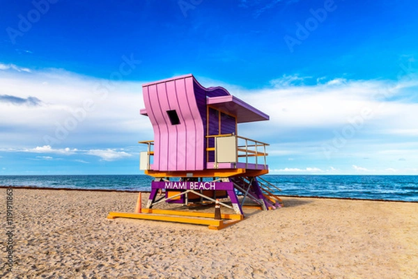 Obraz Lifeguard tower in Miami Beach