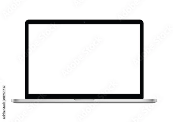 Fototapeta Laptop makieta z wektorem pustego ekranu