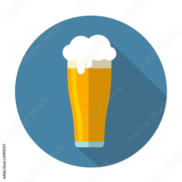 Obraz flat beer glass