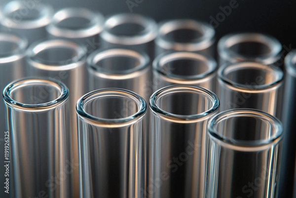 Fototapeta Science Test Tubes: Representing Chemistry, Research, and Medical Discovery – Capturing Innovation, Chemical Reactions, and Breakthroughs in Laboratory Experimentation and Scientific Progress