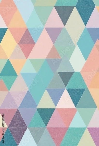 Fototapeta Pastel Triangle Pattern Abstract Geometric Design